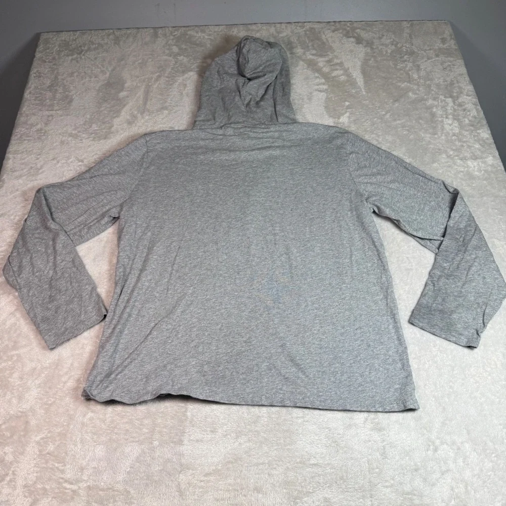 Polo Ralph Lauren Men Gray Heathered Long Sleeve Cotton Jersey Pullover Hoodie L